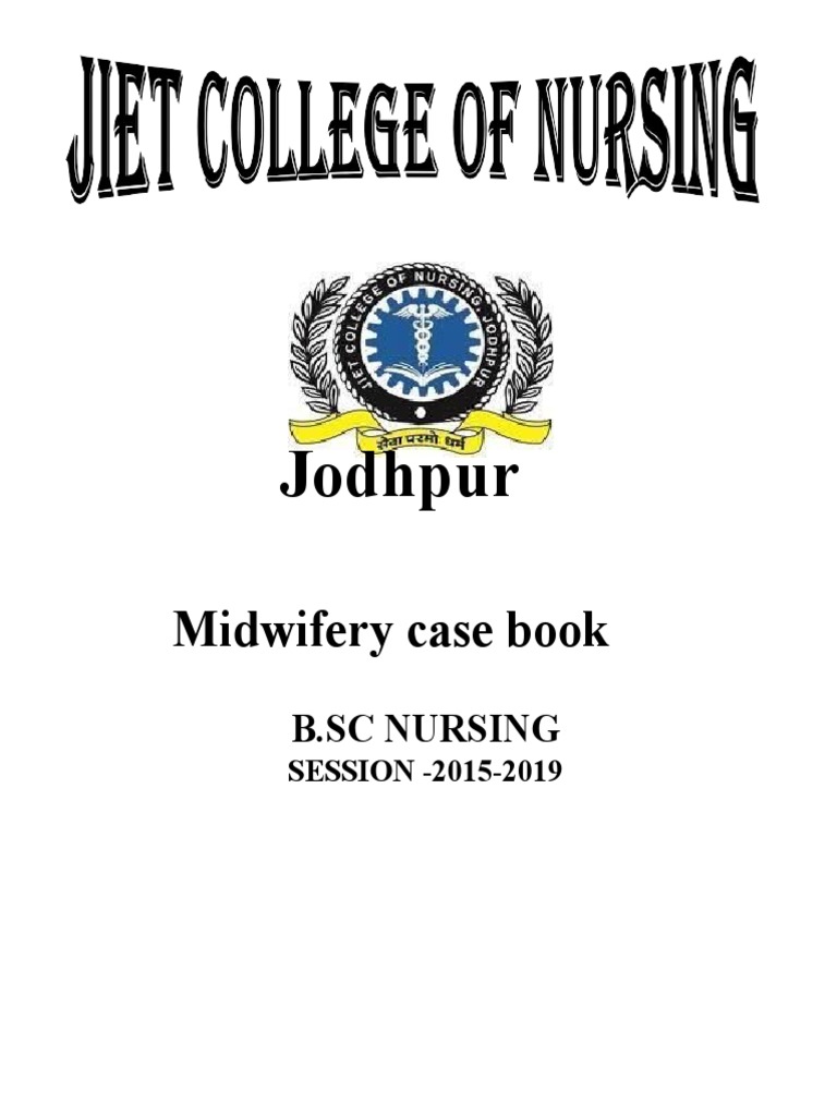 Midwifery Case Book Cover Page PDF