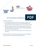 Futsal Rules and Regulations