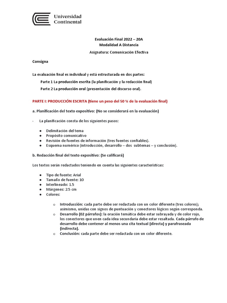 Consigna Evaluación Final 2022 | PDF