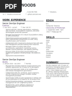 Senior Devops Engineer Resume Example