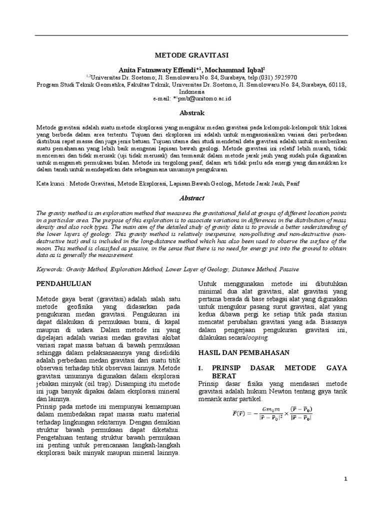 Metode Gravitasi Pdf