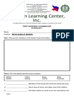 English 1 First Quarterly