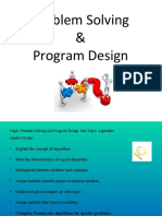 Problem Solving & Program Design Algorithm