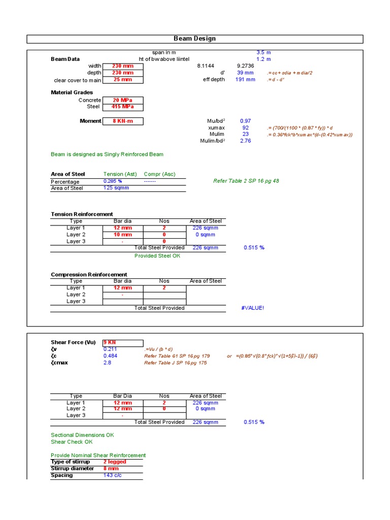 Beam Design | PDF | Beam (Structure) | Civil Engineering