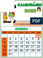 Calendário Chaves 2022