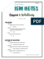 GC2 Notes on Solutions, Concentration & Thermochemistry