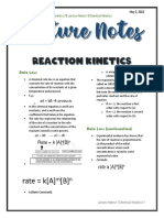 G. Chem. Lecture Notes 2 - Reaction Kinetics - Tranquility