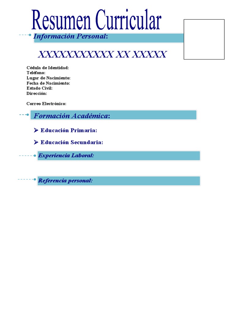 Modelo Resumen Curricular PDF - 1668206444