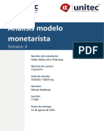 Análisis del modelo monetarista en