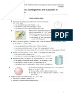 E2.5 Derivation, Rearrangement and Evaluation of Formulae