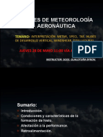 Clases de meteorología aeronáutica: Interpretación METAR, SPECI, TAF, nubes