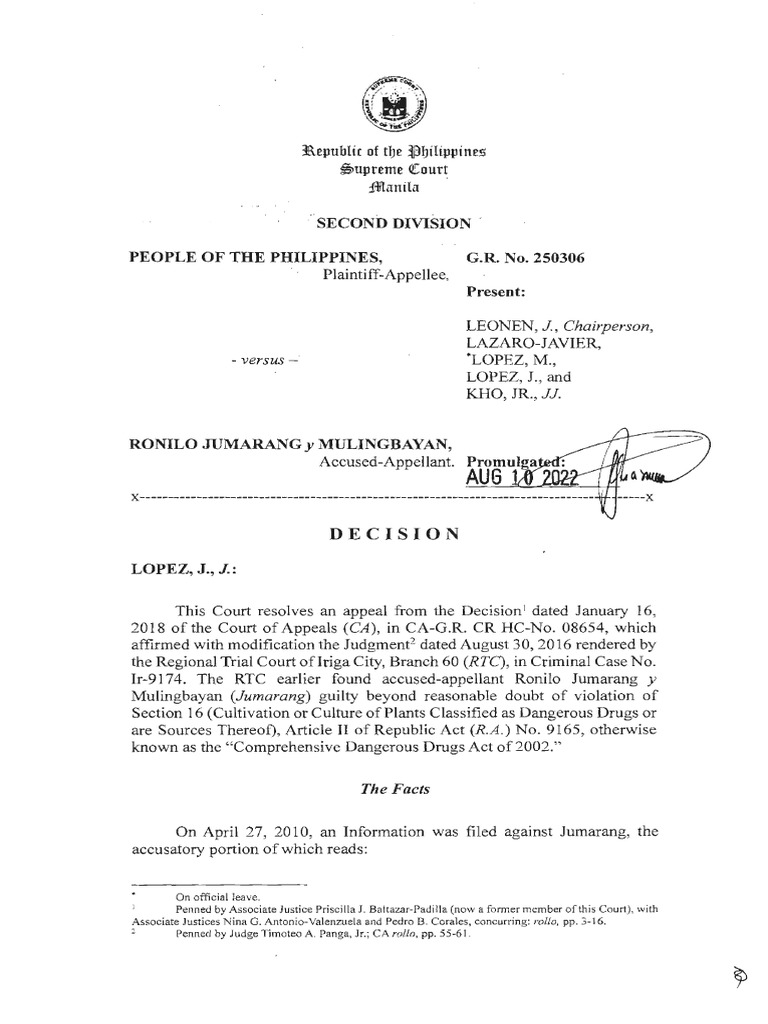 Second division people of the philippines g r no 250306 present