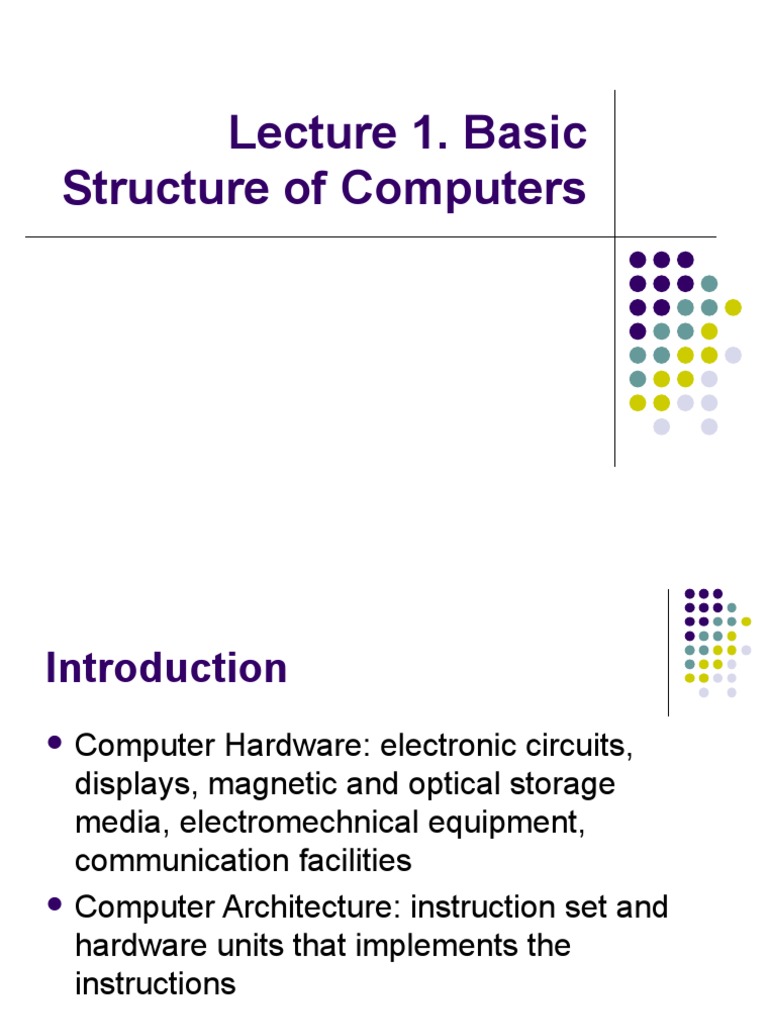 Chapter1,2 - Basic Structure of Computers | PDF | Computer Data Storage ...