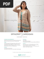 Spindrift Cardigan: Finished Measurements Notions