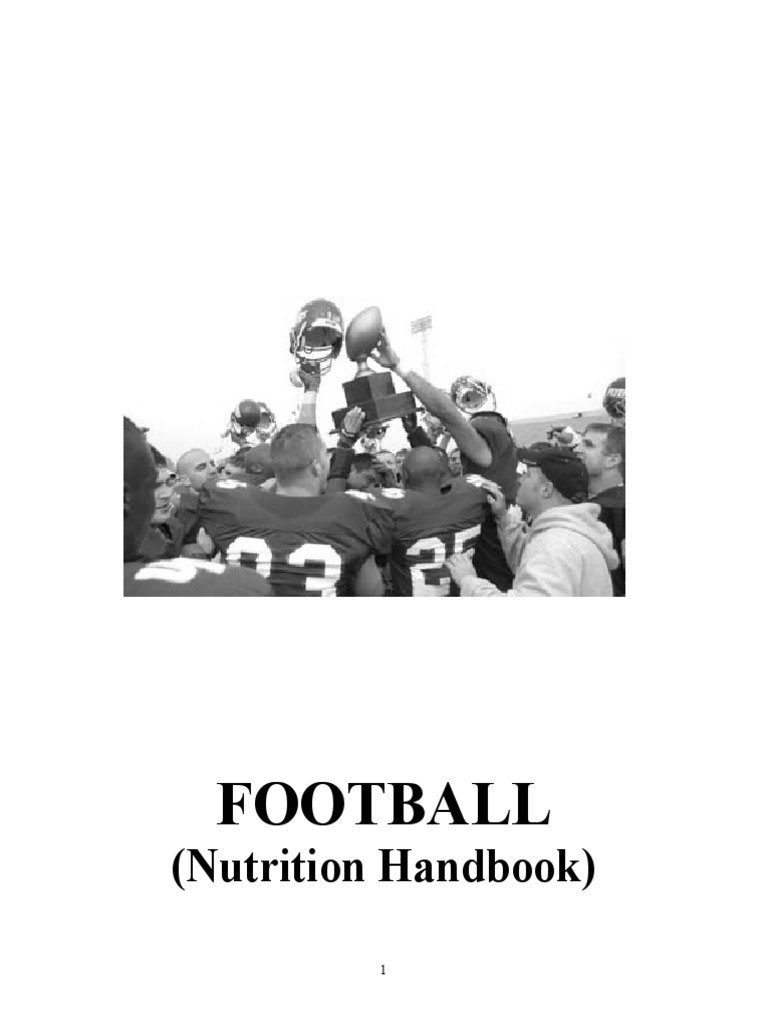Football Nutrition Manual PDF Foods Hamburgers
