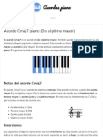 Acorde Cmaj7 Piano (Do Séptima Mayor)