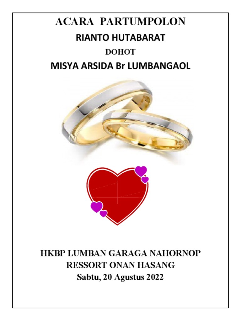 Acara Partumpolon Rianto dan Misya | PDF | Agama & Spiritualitas