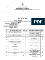 School Report On The Results of The Regional Diagnostic