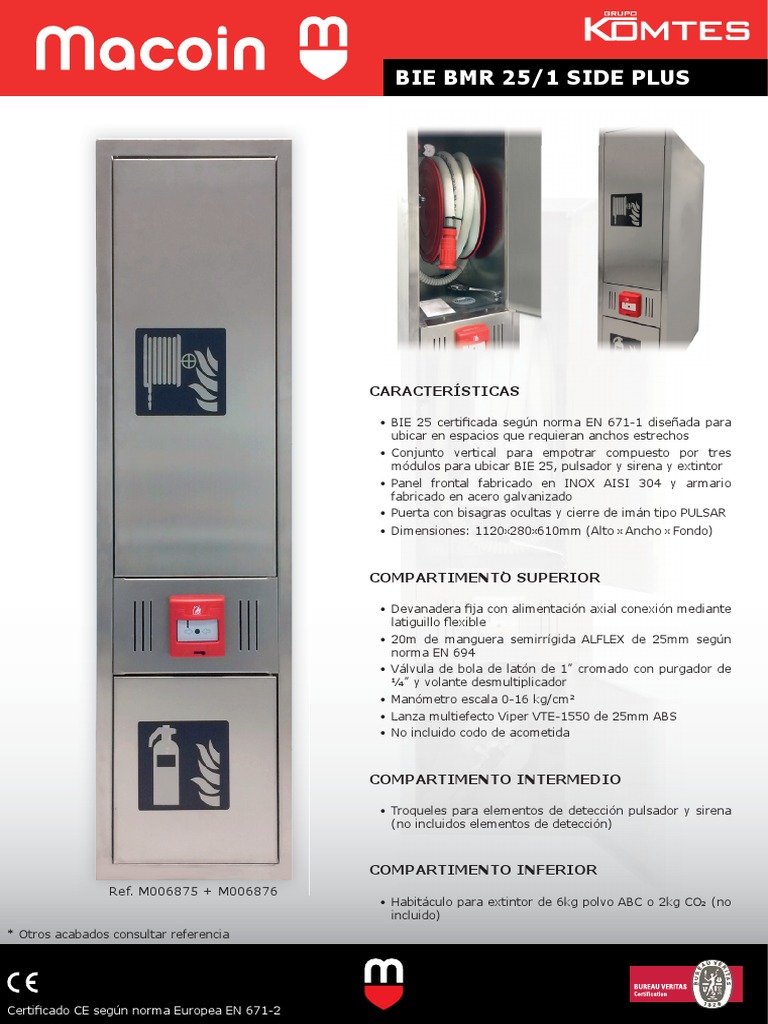 BIE BMR 25/1 SIDE PLUS: Especificaciones Técnicas | PDF | Ingeniería de ...