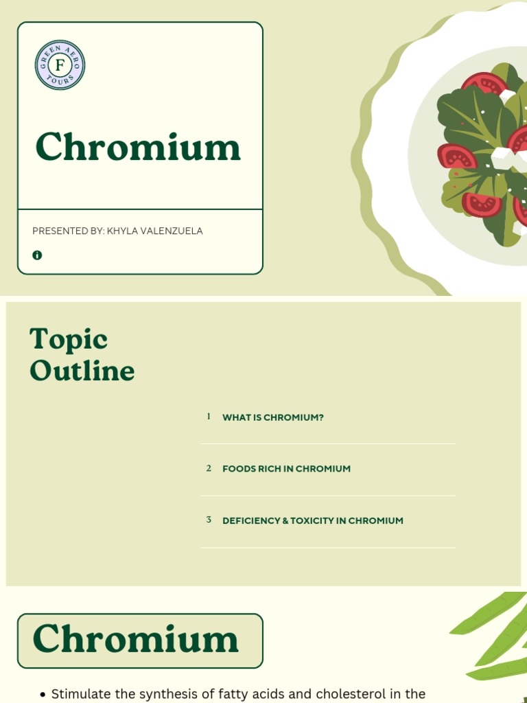CHROMIUM (Definition, Sources, Toxicity, and Deficiency) PDF