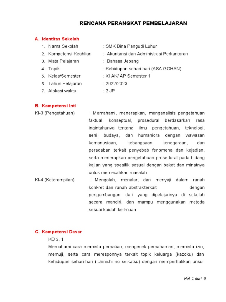 RPP BAB 25 Kelas XI | PDF | Karier & Perkembangan | Seni & Disiplin Bahasa