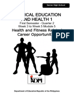 PEH1-11 - Q2 - W3-W5 Mod5 - Health and Fitness Related Career Opportunities