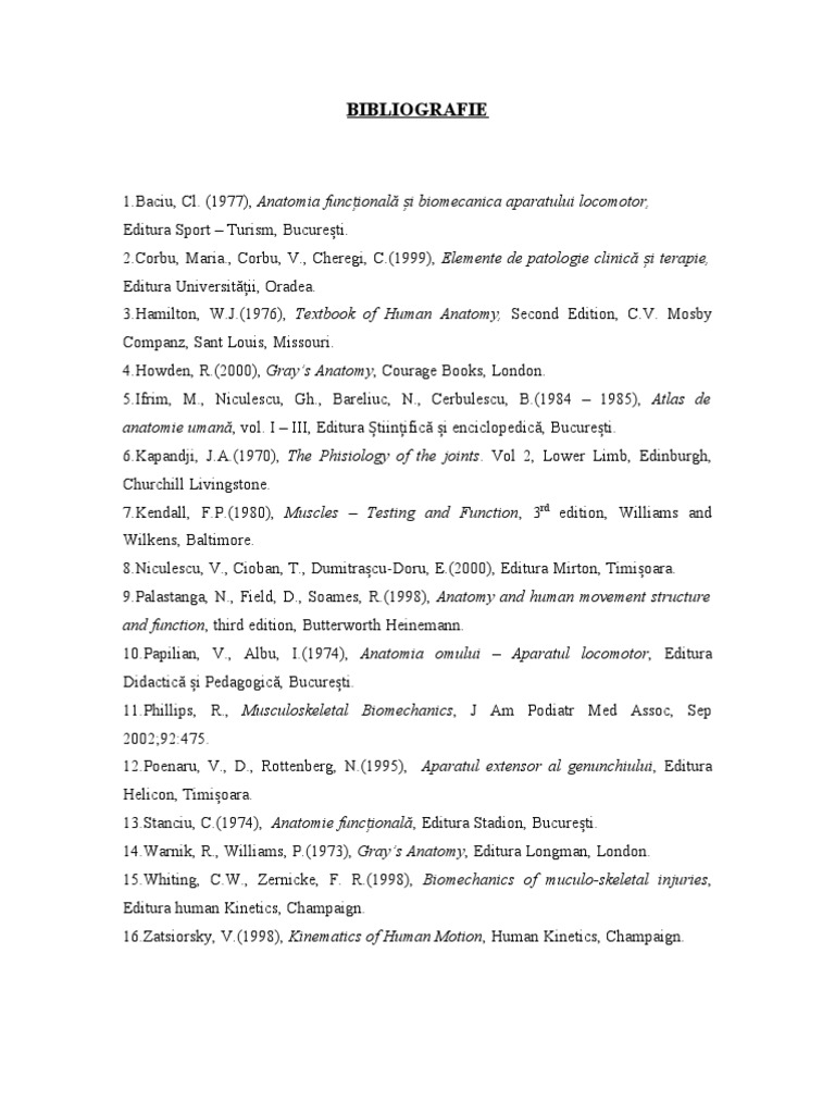 Bibliografie Model