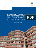 Uemoa Rapport Annuel Sur Le Fonctionnement de L-Union 2020