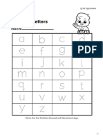 Small Alphabet Tracing Sheet