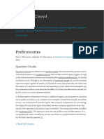 Quantum Circuit: Preliminaries