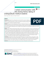 Vogel2018 - Verbal and Non-Verbal Communication Skills Includingempathy During History Taking of Undergratuate Medical Student