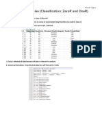 Classification ZeroR and OneR