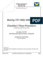 Checklist 737 Classic Wilco 737 PIC
