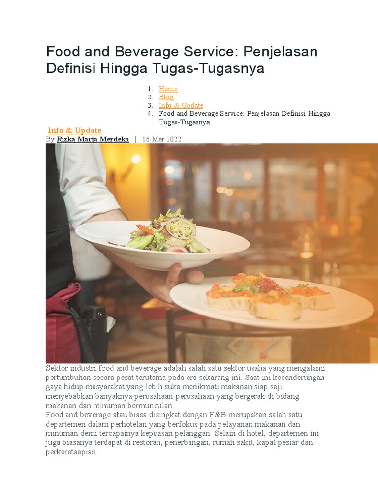 Materi Modul Food and Beverage Service PDF