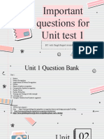 Question Bank For Unit Test 1