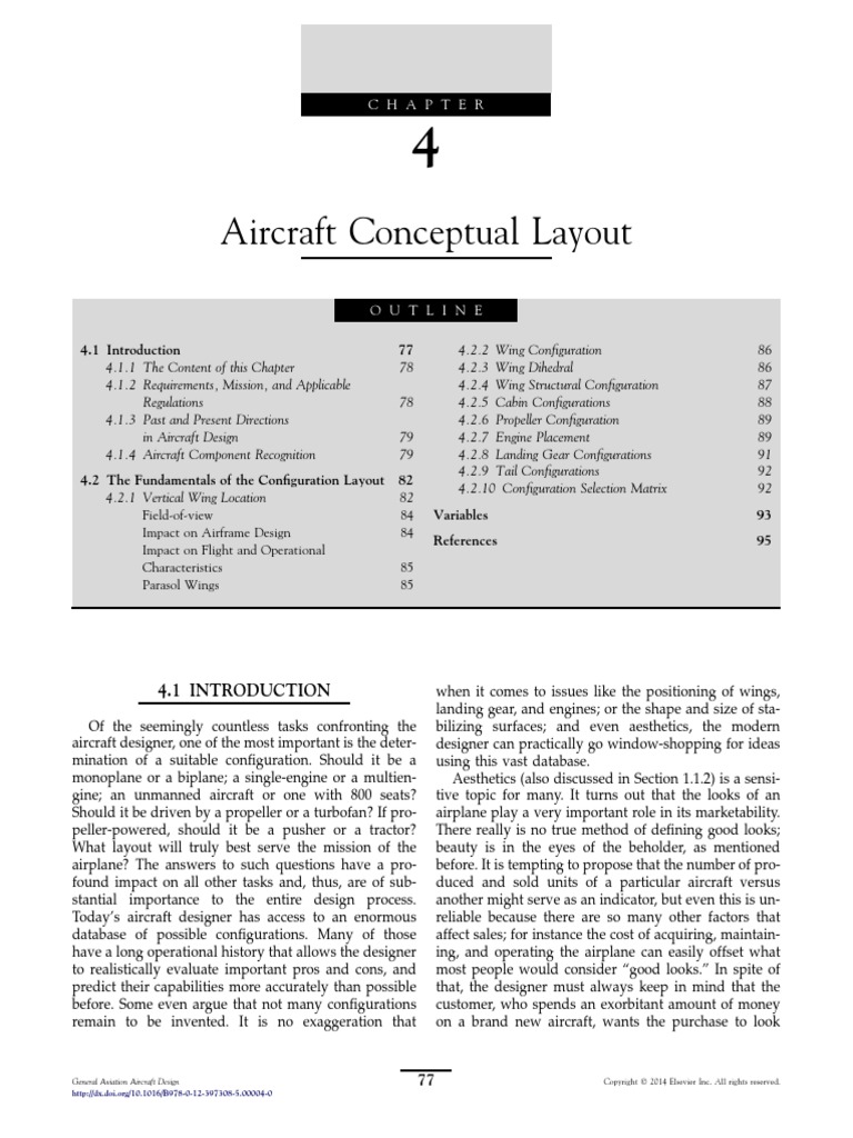 Chapter 4 Aircraft Conceptual Layout 2014 General Aviation