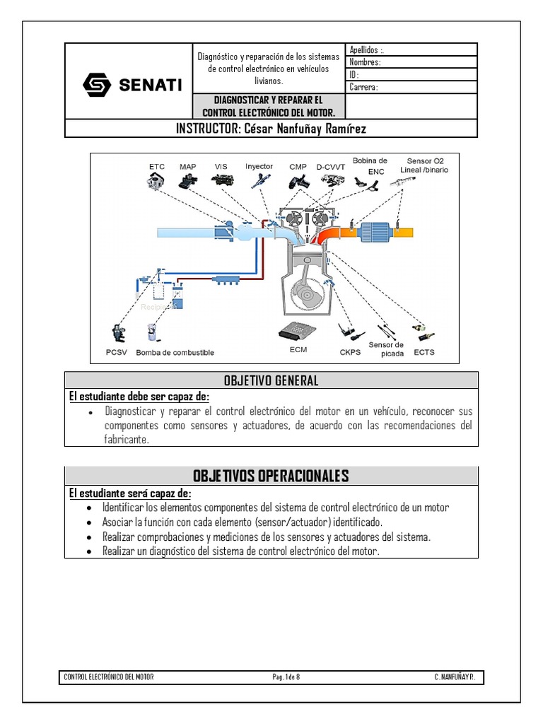 Diagnóstico del Control Electrónico del Motor | PDF | Ingeniería ...