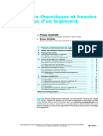 Techniques de L'ingenieur - DÃ©perditions Thermiques Et Besoins de Chauffage D'un Logement TB