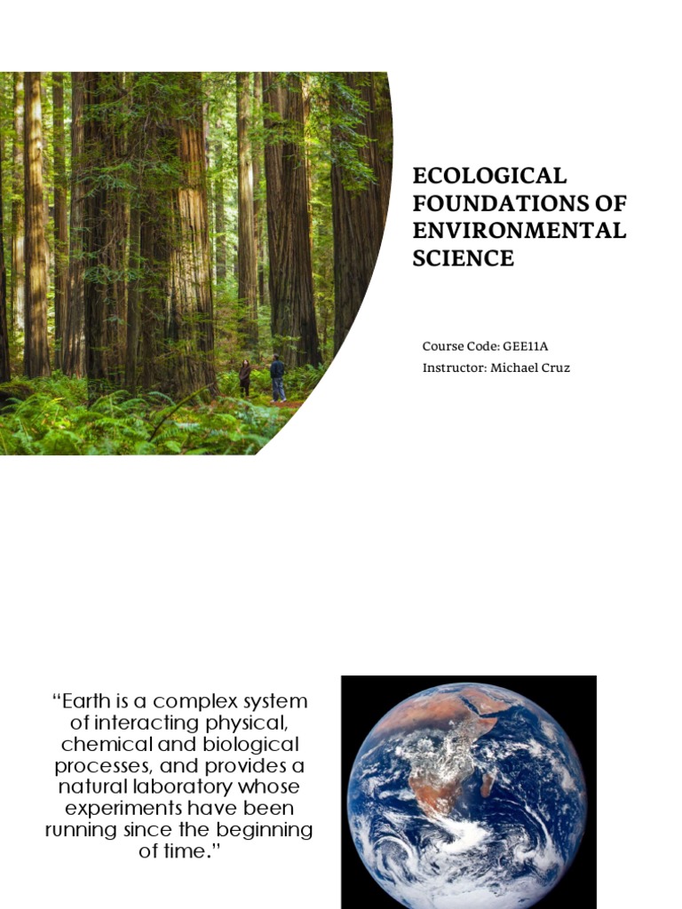 GEE11A Week 2 Ecological Foundations of Environmental Science PDF