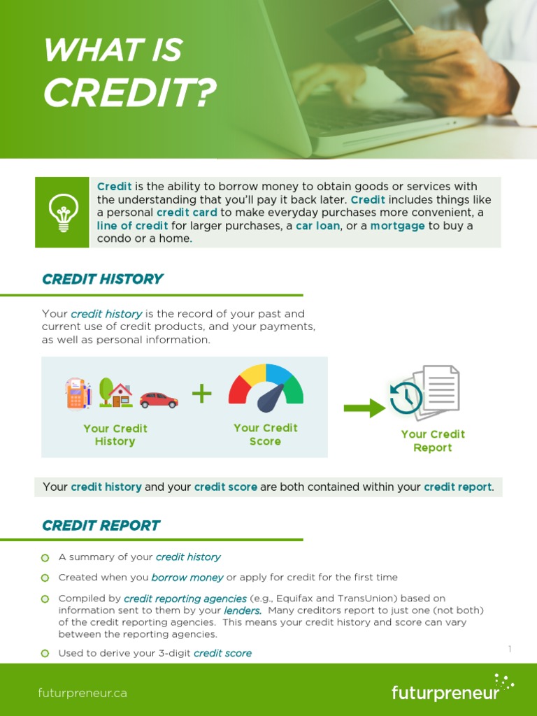 What Is Credit Pdf Credit History Credit