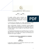 Regulamento da Assembleia Nacional Angolana