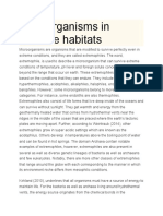 Microorganisms in Extreme Habitats