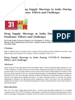 Edition 31 - Drug Supply Shortage in India During COVID-19 Pandemic - Efforts and Challenges - HPHR Journal (Formerly Harvard Public Health Review)