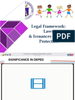 Legal Framework - Laws and Issuances On Child Protection