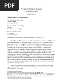 Grassley Letter To Garland, Wray, & Weiss - October 13, 2022