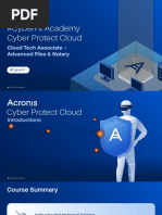 Acronis #CyberFit Cloud Tech Associate Advanced Files and Notary 2022