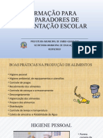 Capacitação para Preparadores de Alimentação Escolar 02 03 2022