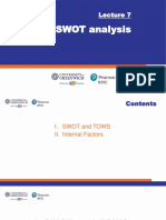 Lecture 7 - SWOT Analysis