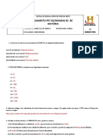 Gabarito de história com exercícios de tempo e séculos