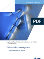 W169 VTT 2011: Patient Safety Management. Available Models and Systems.